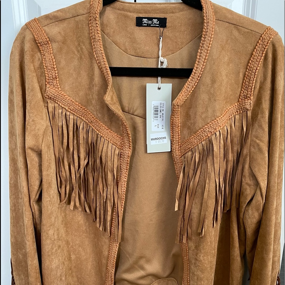 Miss Me Fringe Suede Jacket